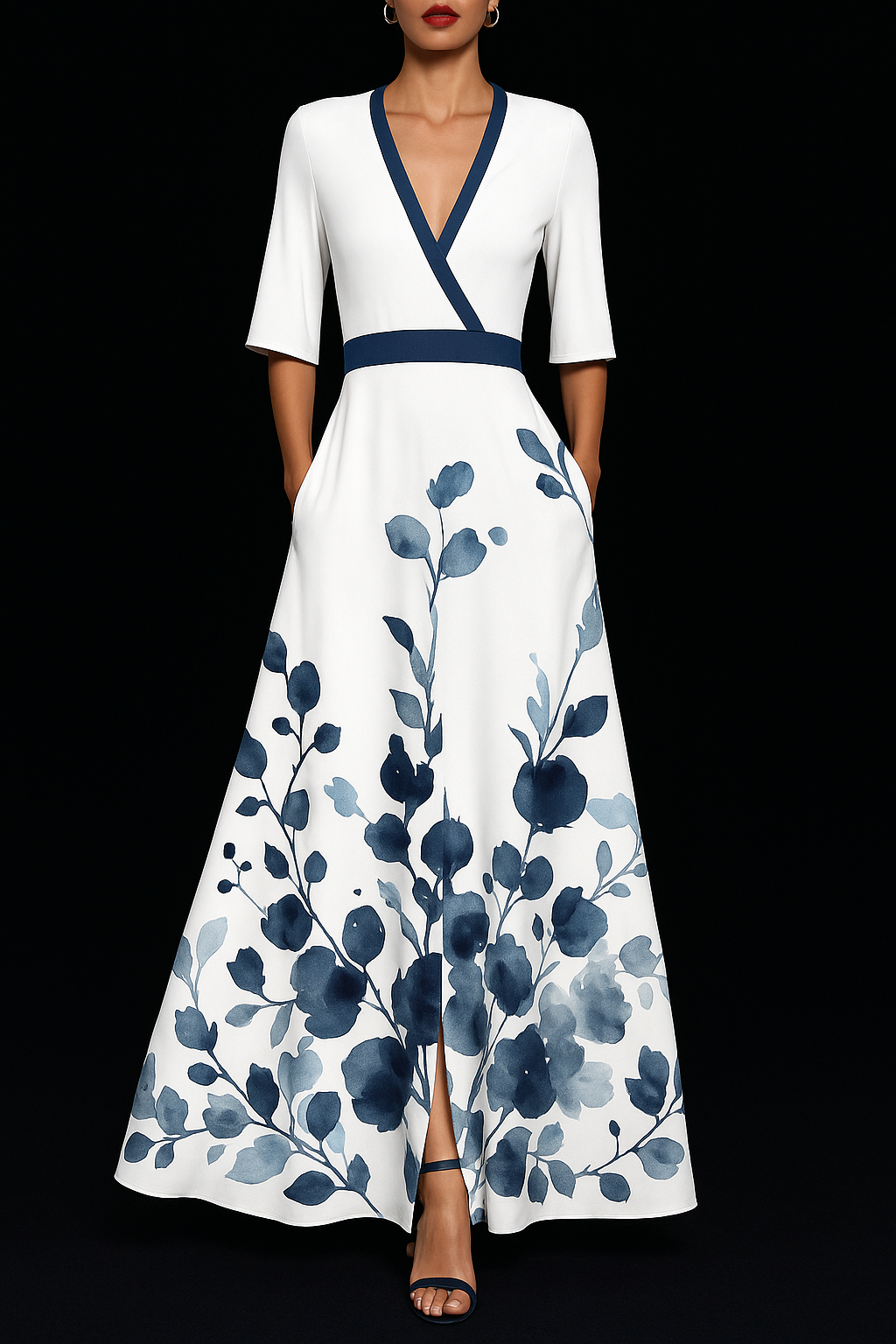 Emily | Blomsterprint Wrap Maxi Kjole