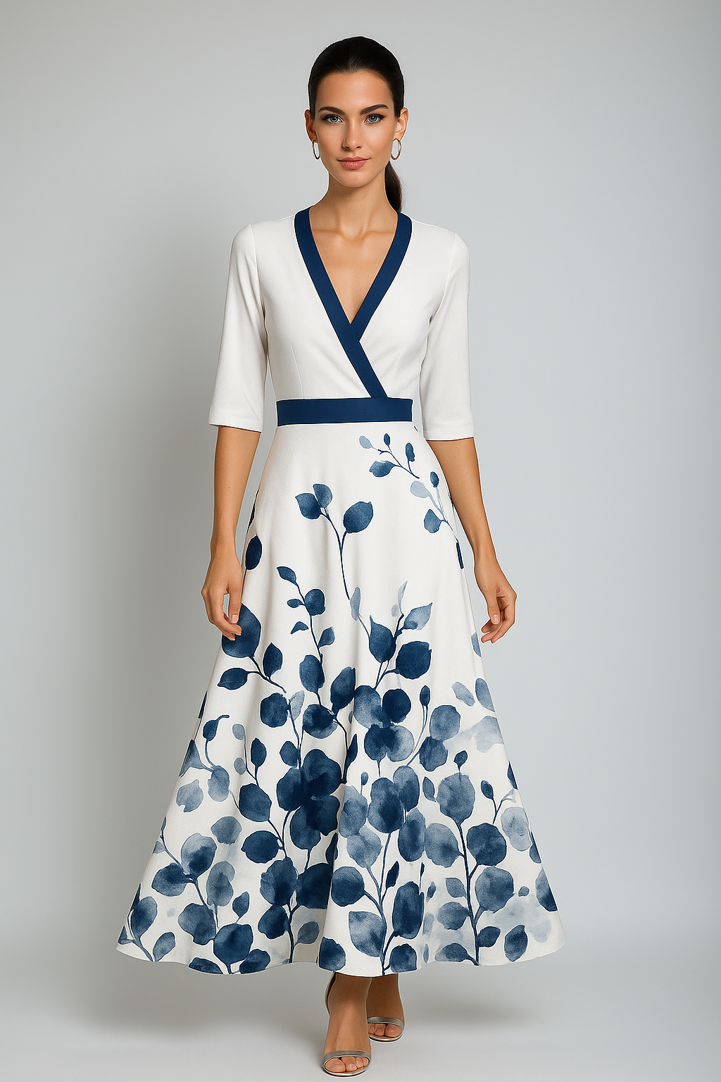 Emily | Blomsterprint Wrap Maxi Kjole