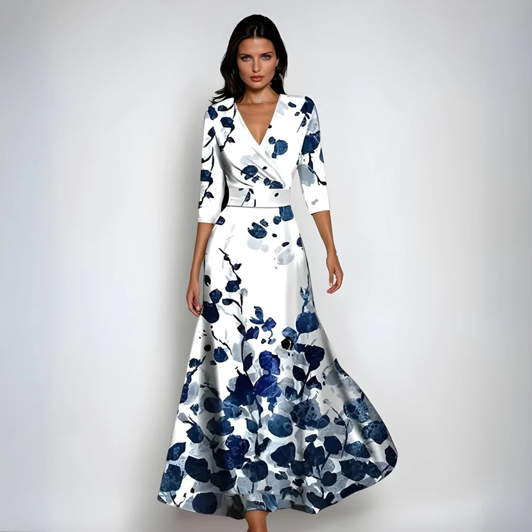 Emily | Blomsterprint Wrap Maxi Kjole
